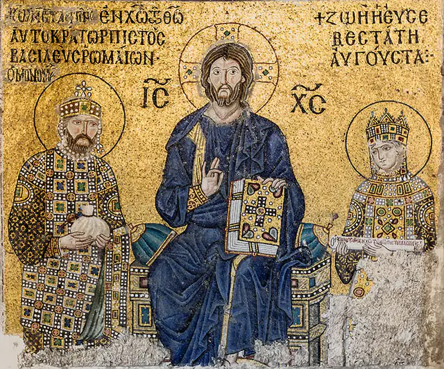 Detail of the Empress Zoe mosaic in Hagia Sophia